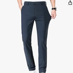LUSHENUNI Men's Golf Pants Highly Stretch Slim Fit  Pants 36